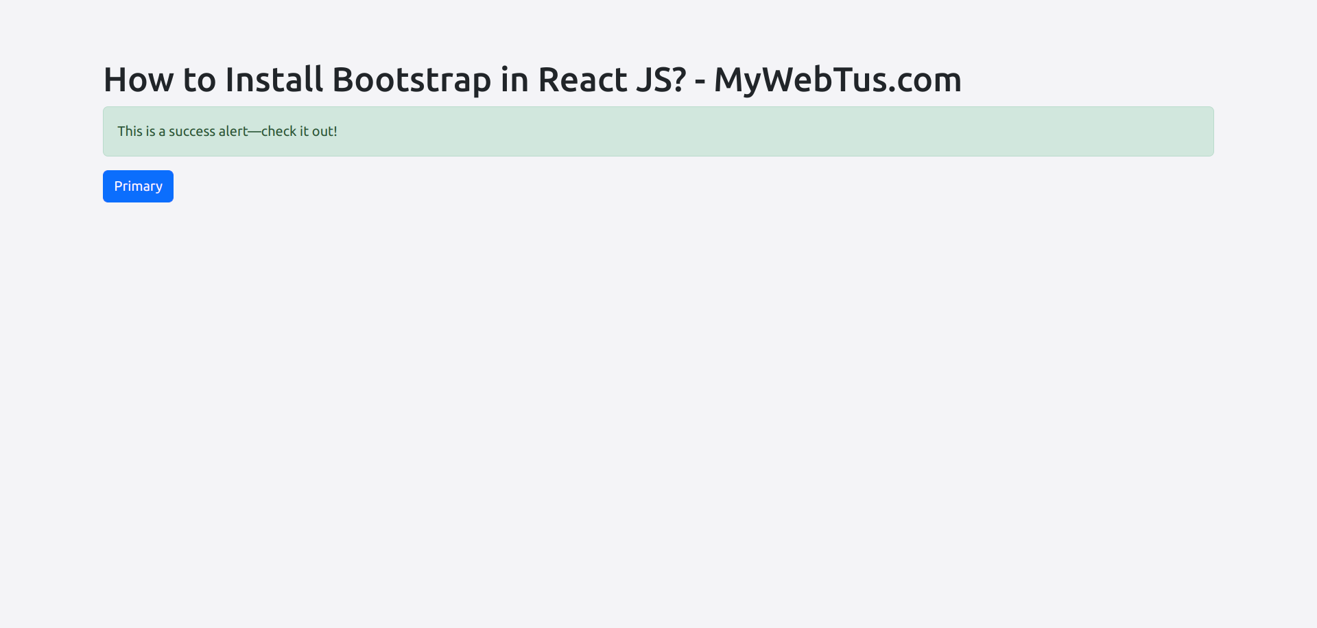 how to install bootstrap in react js